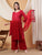 Meher Chikankari Ombre Rayon Co-ord Set (Maroon)