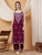 Raha Chikankari Strappy Rayon Co-ord Set (Wine)