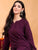 Maryam Chikankari Rayon Co-ord Set (Wine)