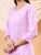 Alina Chikankari Modal Straight Kurta (Lilac)