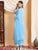 Haya Chikankari Rayon Co-ord Set (Powder Blue)