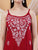 Raha Chikankari Strappy Rayon Co-ord Set (Maroon)