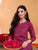 Priya Chikankari Kurta Palazzo Cotton Co-ord Set (Wine)