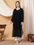 Dua Premium Viscose 3D Chikankari Straight Kurta (Black)