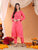 Ananya Chikankari Kurta Pant Cotton Co-ord Set (Coral)