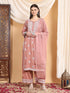 Haya Chikankari Rayon Co-ord Set (Nude Coral)